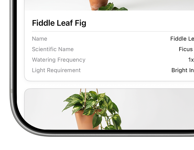 UI card displaying energy consumption data on a light fabric background